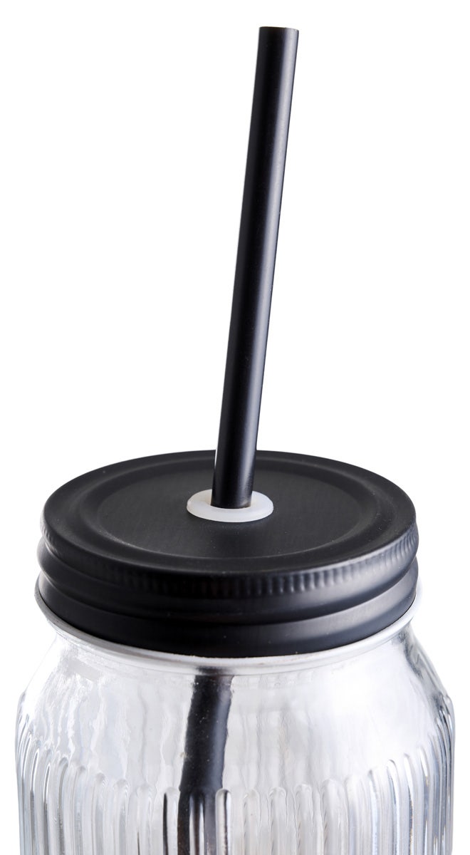 Lisomme Maeve Mason Jar glas met rietje - 450 ml