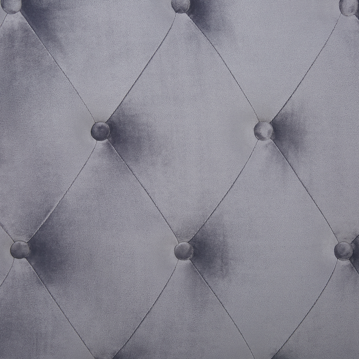 Beliani - FORBACH - Tweepersoonsbed - Grijs - 180 x 200 cm - Fluweel