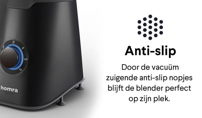 Homra blender - 1500 ml - zwart