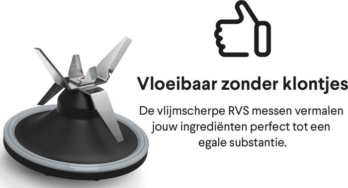 Homra blender - 1500 ml - zwart