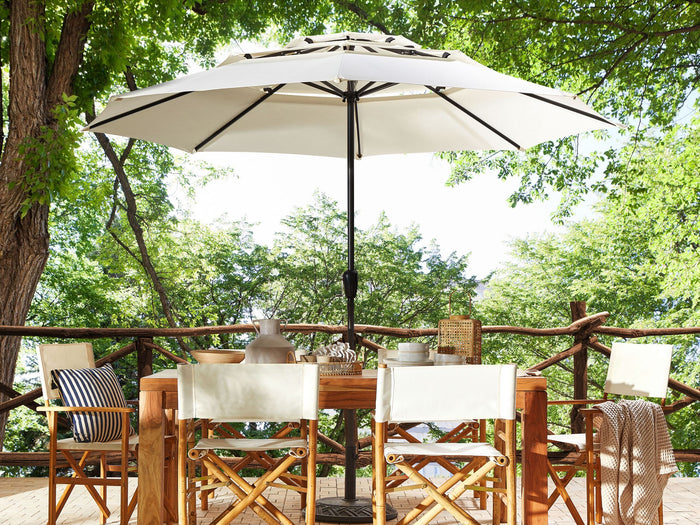 Beliani - BIBIONE - Parasol - Beige - 270 cm - Polyester