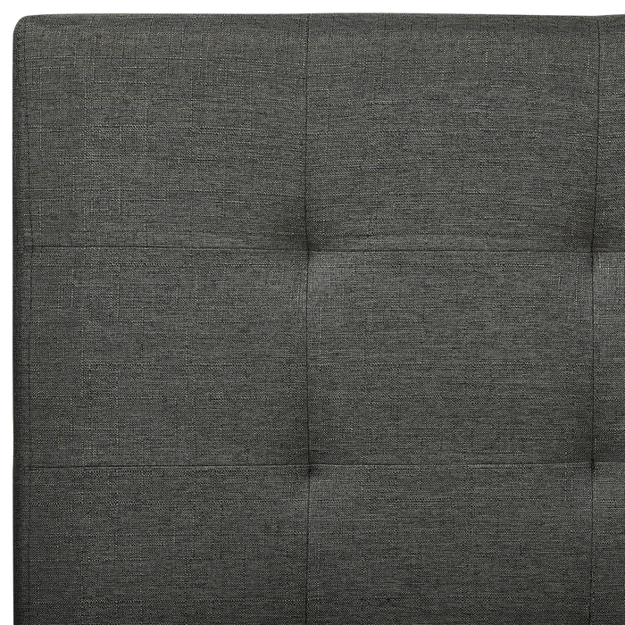 Beliani-ROCHELLE -Bed opbergruimte-Donkergrijs-140x200 cm-Polyester