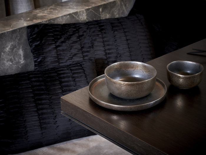 S&P STUDIO URBAN pastabord 21 cm gold graphite (set|4)