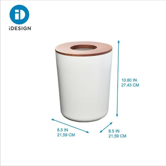 Afvalemmer, Staal|Hout - Kokoswit - iDesign | Eco Vanity