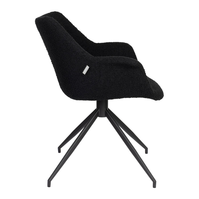 Zuiver Doulton Swivel Stoel Zwart