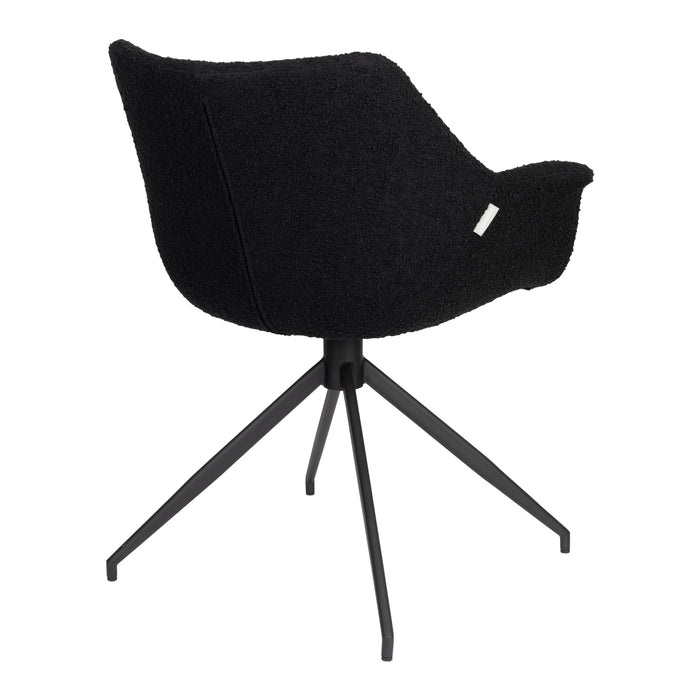 Zuiver Doulton Swivel Stoel Zwart