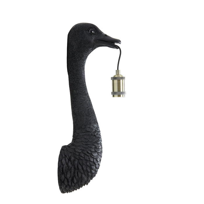 Light & Living Wandlamp Ostrich - Zwart - 18x15.5x57.5cm