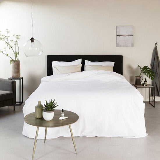 Egyptisch Katoen effen - Wit Maat: Lits-jumeaux (240 x 200|220 cm)