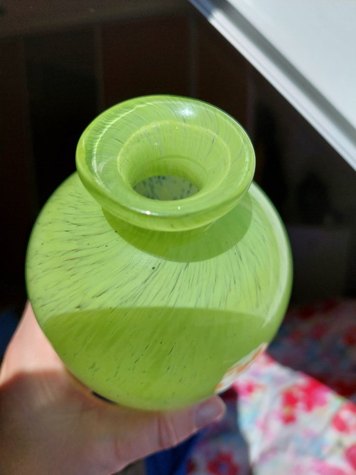 Reliving Neon - Appeltjesgroene Glazen Vaas