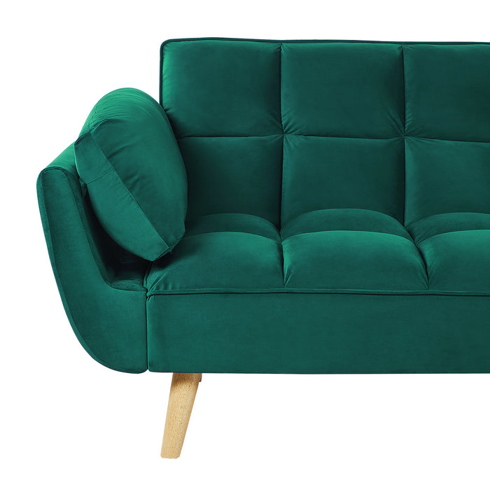 Beliani - ASBY - Slaapbank - Groen - Fluweel