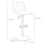 Bronx71 Industriële Barkruk Texas leer cognac 60 - 76 cm - draaibaar -