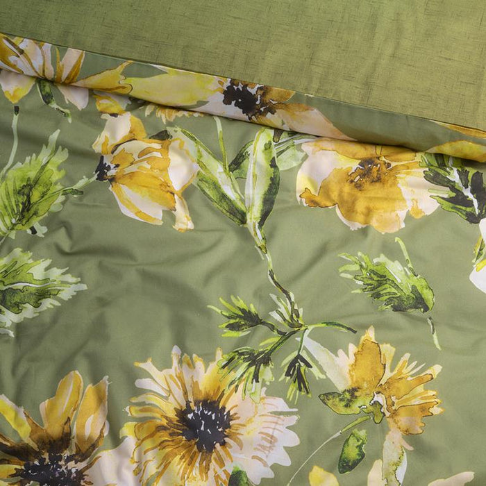 Cinderella Cleo Dekbedovertrek 200 x 200|220 cm - Olijfgroen