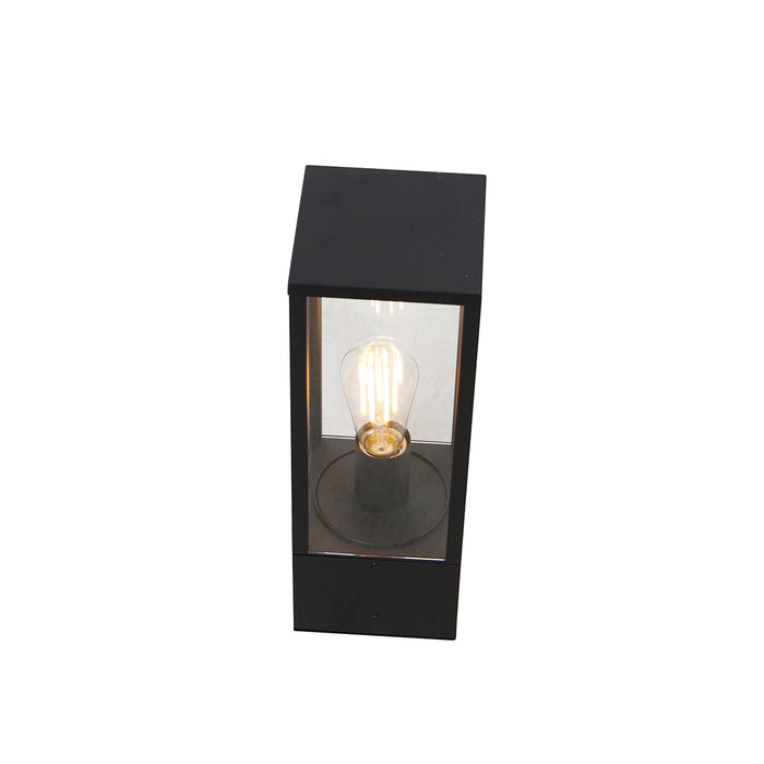 QAZQA Industriële staande buitenlamp zwart 40 cm IP44 - Charlois