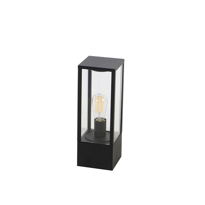 QAZQA Industriële staande buitenlamp zwart 40 cm IP44 - Charlois