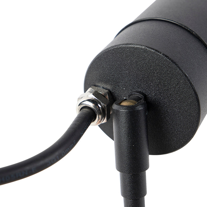 QAZQA Prikspot zwart verstelbaar IP44 - Solo