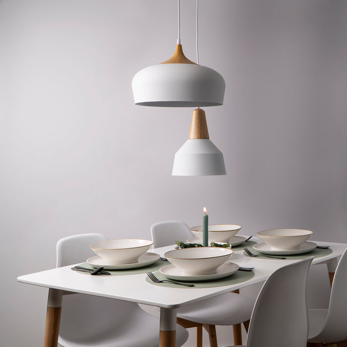 QUVIO Hanglamp rond wit - QUV5064L-WHITE