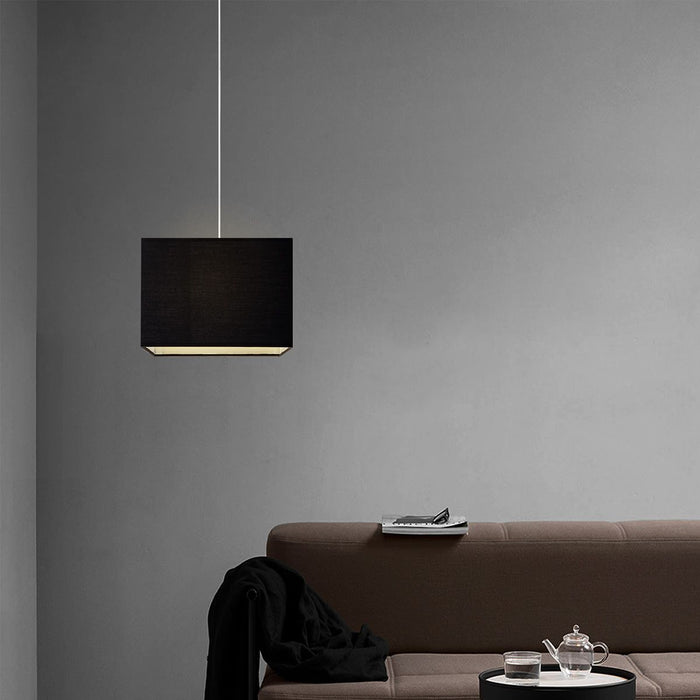 Home Sweet Home Lampenkap Block vierkant zwart - B:25xD:25xH:18cm