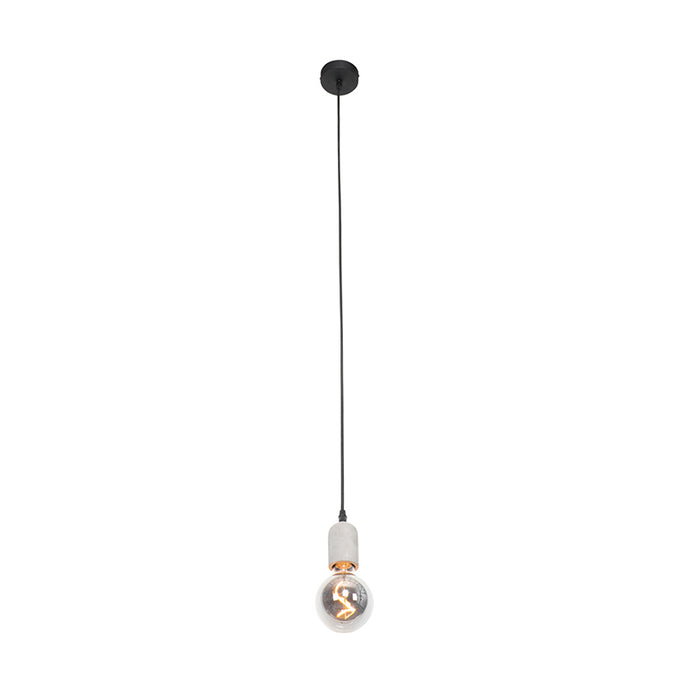 QAZQA Hanglamp pedra - Zwart - Industrieel - D 9cm