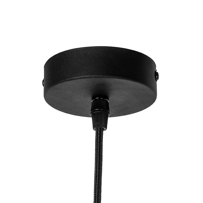 QAZQA Hanglamp pedra - Zwart - Industrieel - D 9cm