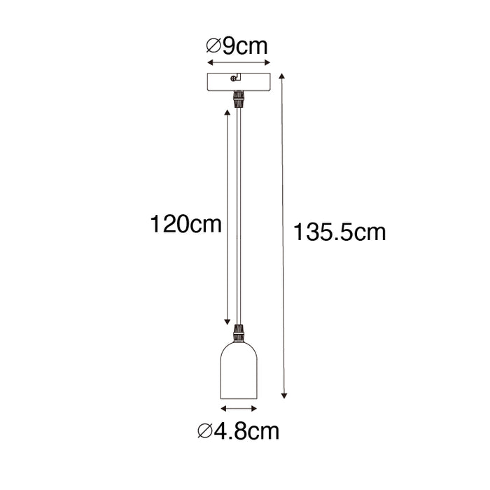 QAZQA Hanglamp pedra - Zwart - Industrieel - D 9cm