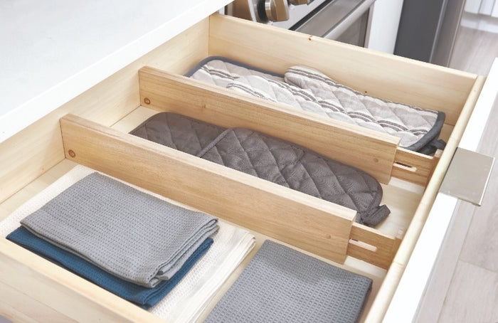 Ladeverdeler, Laag, Verstelbaar, 43 x 2 x 6.3 cm, Set van 2 Stuks, Pau