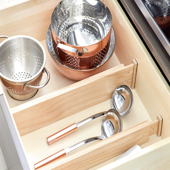 Ladeverdeler, Laag, Verstelbaar, 43 x 2 x 6.3 cm, Set van 2 Stuks, Pau