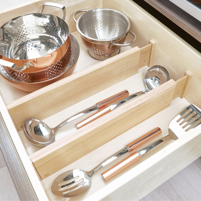 Ladeverdeler, Laag, Verstelbaar, 43 x 2 x 6.3 cm, Set van 2 Stuks, Pau