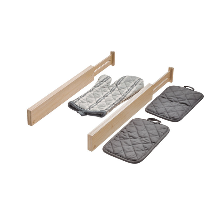 Ladeverdeler, Laag, Verstelbaar, 43 x 2 x 6.3 cm, Set van 2 Stuks, Pau