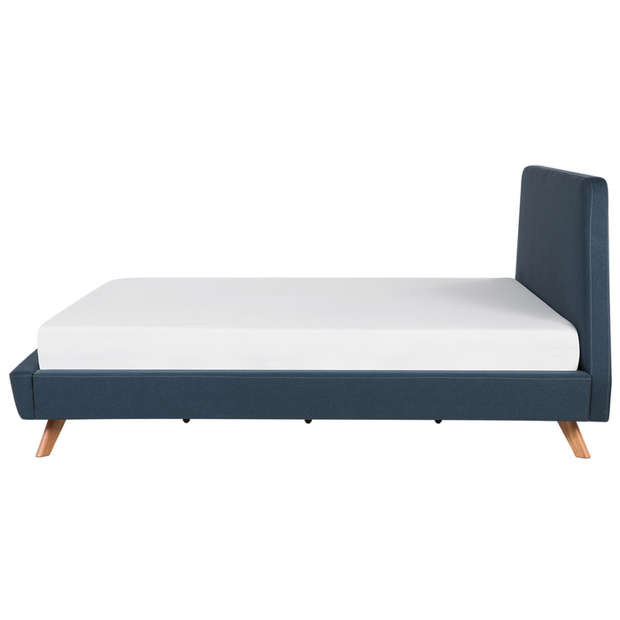 Beliani - VIENNE - Tweepersoonsbed - Blauw - 180 x 200 cm - Polyester