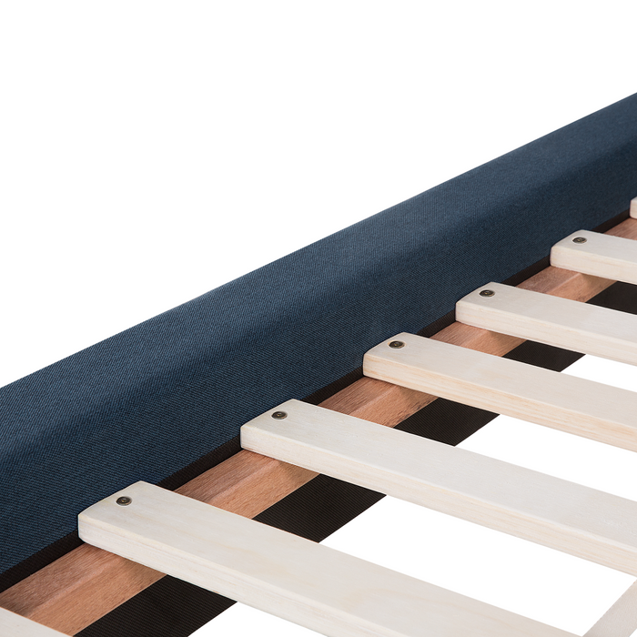 Beliani - VIENNE - Tweepersoonsbed - Blauw - 180 x 200 cm - Polyester