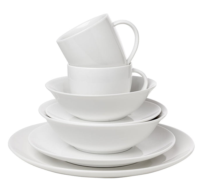 vtwonen Serviesset - Klassiek Wit - Porselein - 36-Delig