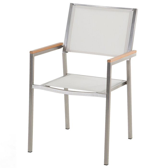 Beliani - GROSSETO - Tuinstoel set van 4 - Wit - Polyester