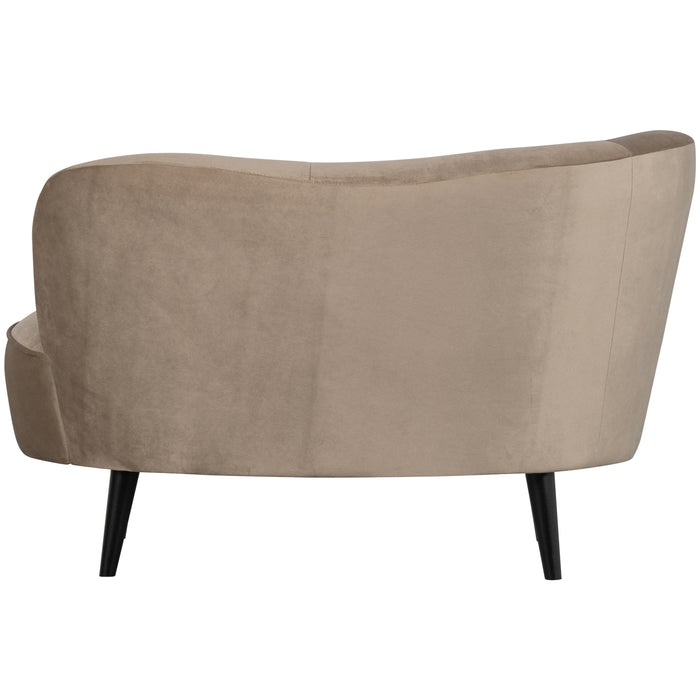 WOOOD Sara Loungefauteuil Links - Velvet - Khaki - 71x112x81