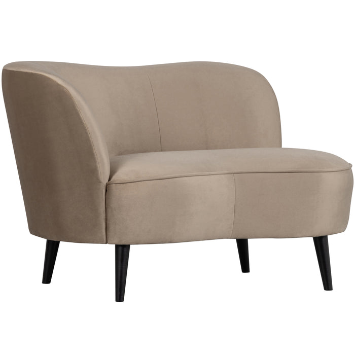 WOOOD Sara Loungefauteuil Links - Velvet - Khaki - 71x112x81