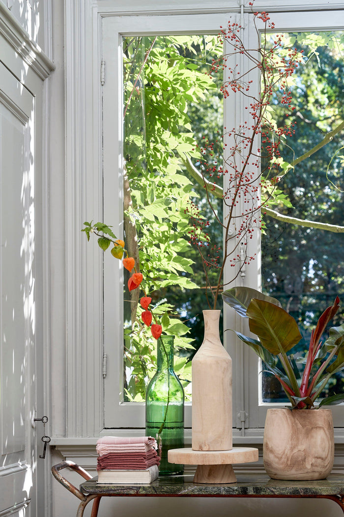 Mica Decorations Rioja Glazen Fles - H50 x Ø15 cm - Groen