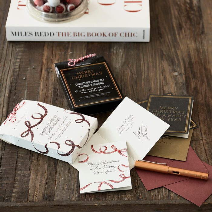 Riviera Maison Kerstkaarten Wonderful Times Zwart - 9 Stuks