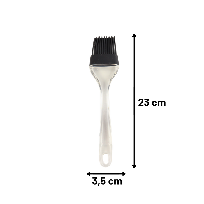 Orange85 Kwast Siliconen 2 Stuks 25 x 5 x 1,2 cm Zwart en Grijs Bak...