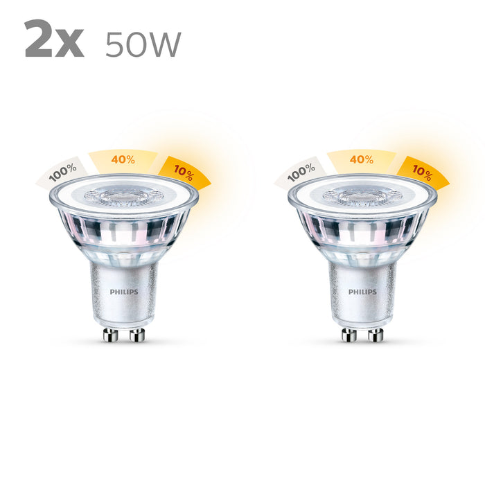 Philips LED Spot SceneSwitch - 50 W - GU10 - warmwit licht - 2 stuks