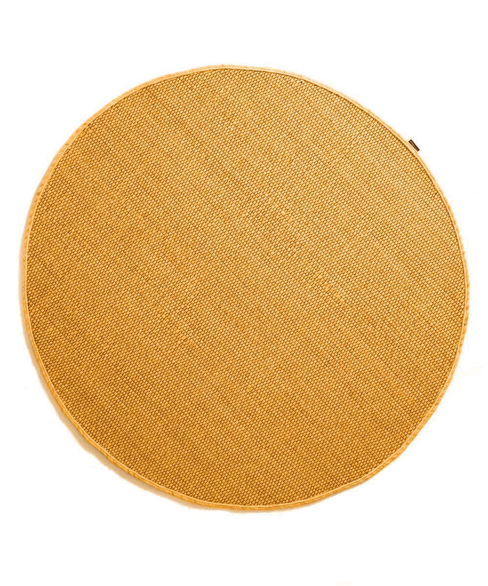 Nordic Weavers Rond wollen vloerkleed Lett - okergeel - 190 cm