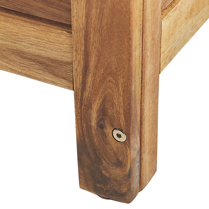 Beliani - RIVIERA - Kussenbox - Lichte houtkleur - 130 cm - Acaciahout