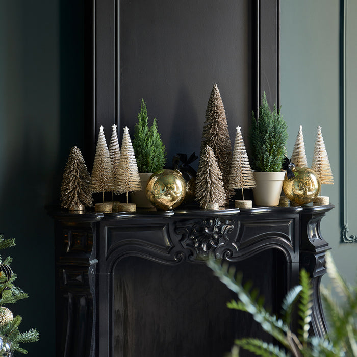 Riviera Maison Decoratie kerstboom Christmas Tree Snow Goud - Maat L