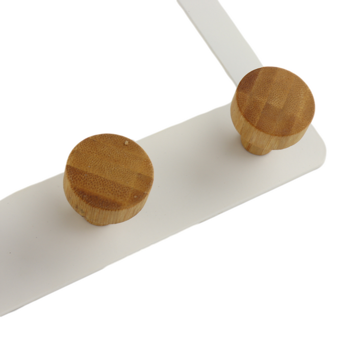 MISOU Deurkapstok Deurhaak Kapstok Hangend 3 Haken Wit Deurhanger