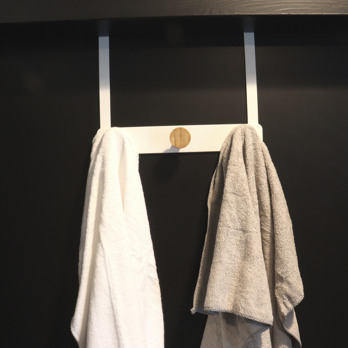 MISOU Deurkapstok Deurhaak Kapstok Hangend 3 Haken Wit Deurhanger