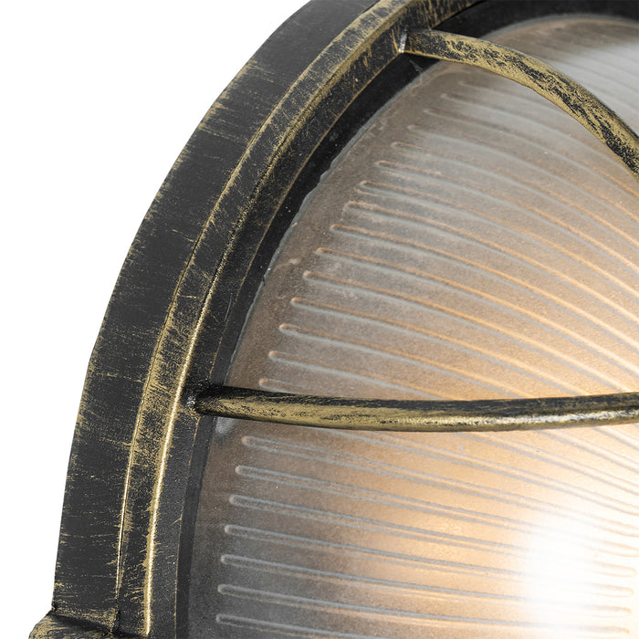 QAZQA Industriële buitenwandlamp antiek goud IP44 - Hanneke