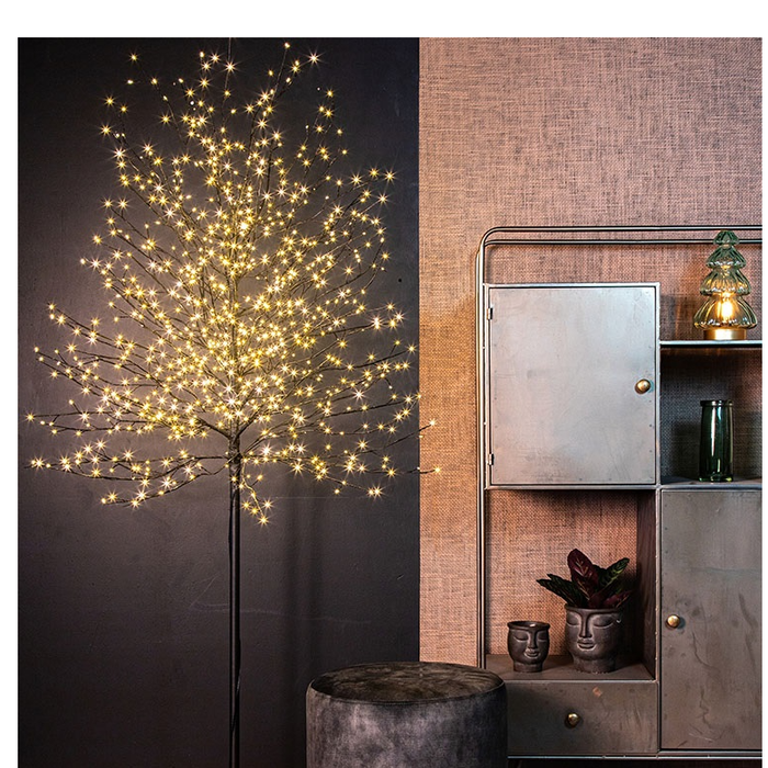 Kerstboom LED Fausto L zwart-L50B50H180CM