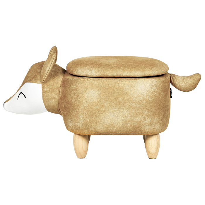 Beliani - FOX - Poef - Oranje - 32 cm - Fluweel