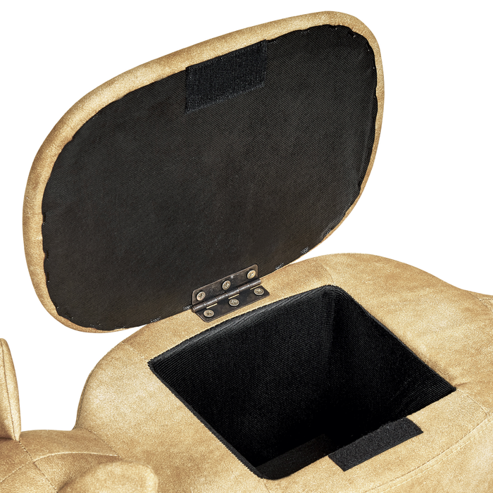 Beliani - FOX - Poef - Oranje - 32 cm - Fluweel