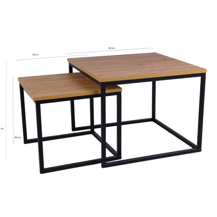Vierkante salontafel set Kiev XL 60 cm