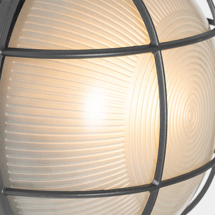 QAZQA Industriële buitenwandlamp donkergrijs IP44 - Hanneke