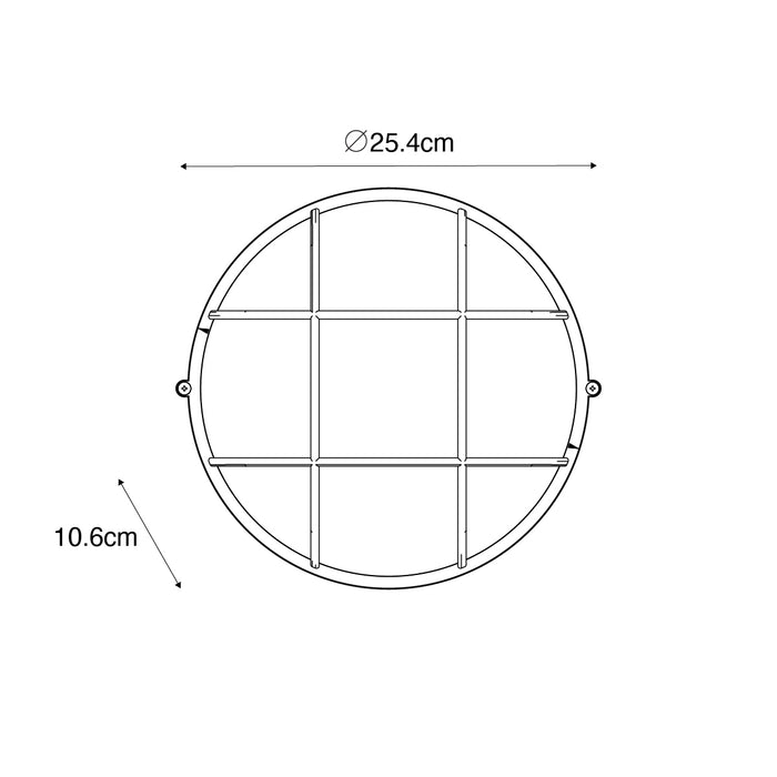 QAZQA Industriële buitenwandlamp roestbruin IP44 - Hanneke